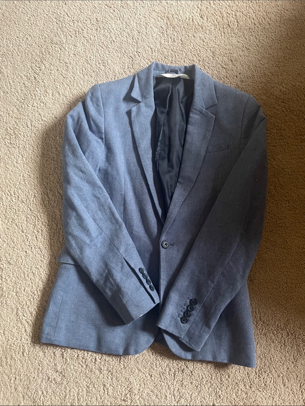 Big Boys Classic Blue Blazer - Tailored Single-Breasted Jacket